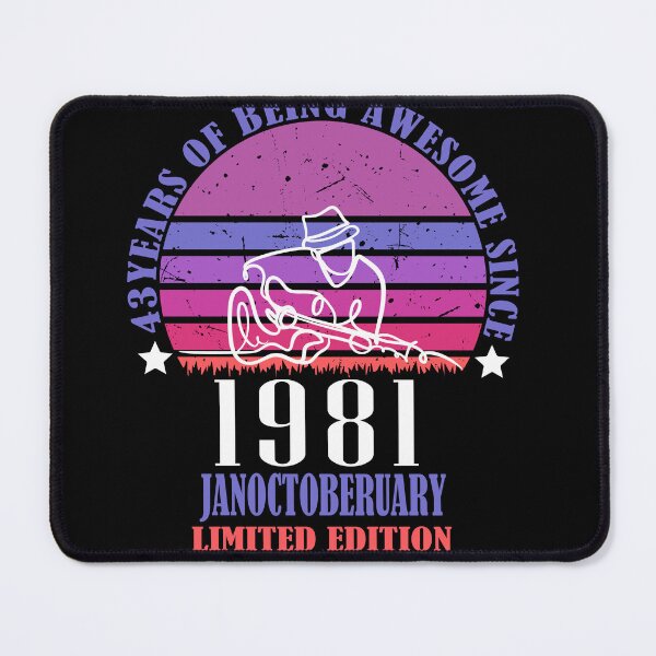 Item preview, 43 Geburtstag Retro Vintage Gitarristen Gitarrenliebhaber janoctoberuary designed and sold by studiopekepeke.