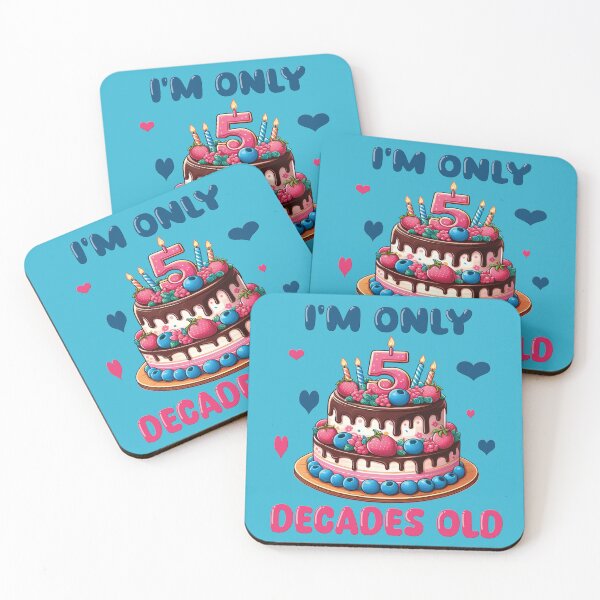Item preview, I'm Only 5 Decades Old happy 50th birthday humor designed and sold by AlchemyColor.