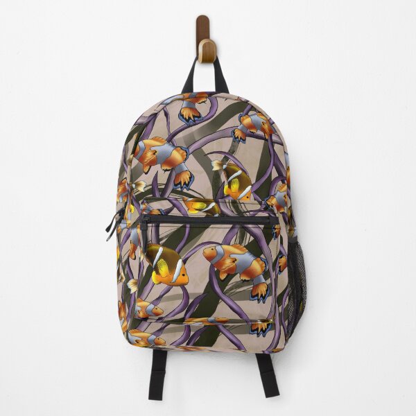 Item preview, Clown fish swimming within seaweed underwater (Beige-brown) designed and sold by Khaled Shaban Ali.