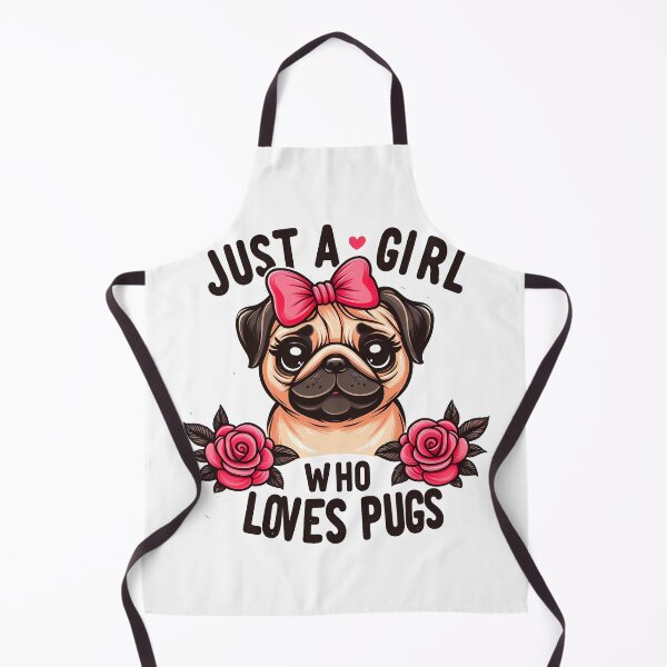Item preview, Just A Girl Who Loves Pugs designed and sold by Hairball-Pets.