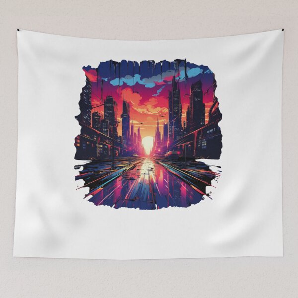 Item preview, Futuristic cityscape designed and sold by Revived Design.