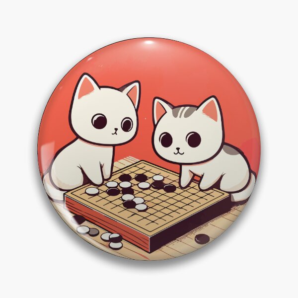 Item preview, Los gatos blancos kawaii van al juego de mesa baduk designed and sold by TomFrontierArt.