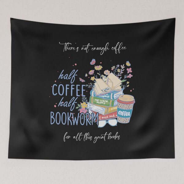 Item preview, Half coffee, half bookworm. Design with a meaningful saying in English designed and sold by Pflugart.