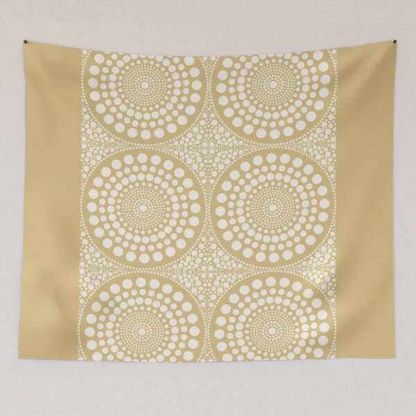 Item preview, Golden Yellow Circles Print, Geometric Pattern designed and sold by technicolorable_art.