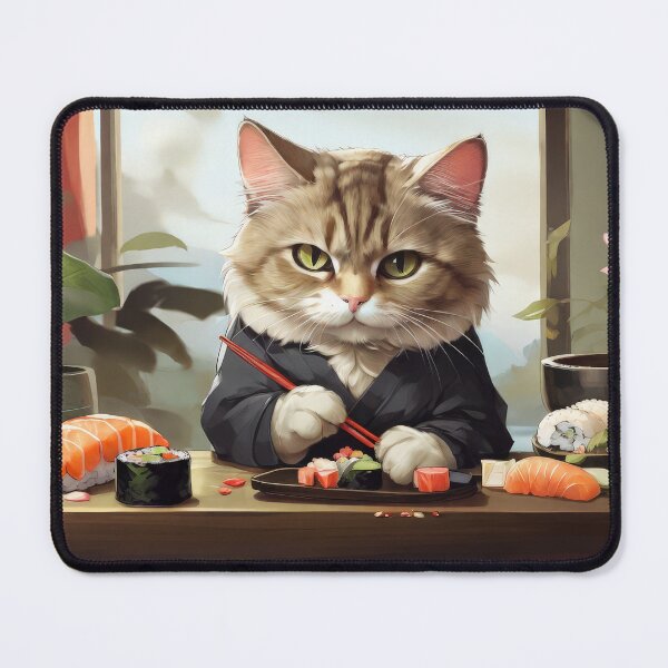 Item preview, Sushi Cat Dining Out designed and sold by ObiWineKenobi47.