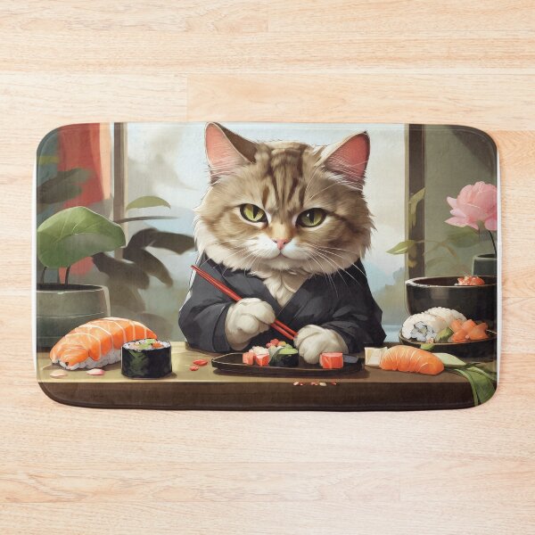 Item preview, Sushi Cat Dining Out designed and sold by ObiWineKenobi47.