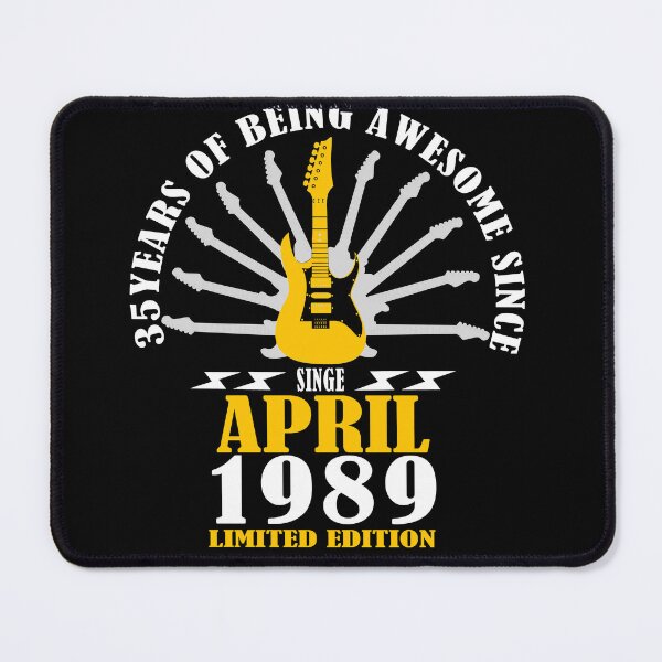 Item preview, 35 Geburtstag Retro Vintage Gitarristen Gitarrenliebhaber april  designed and sold by studiopekepeke.
