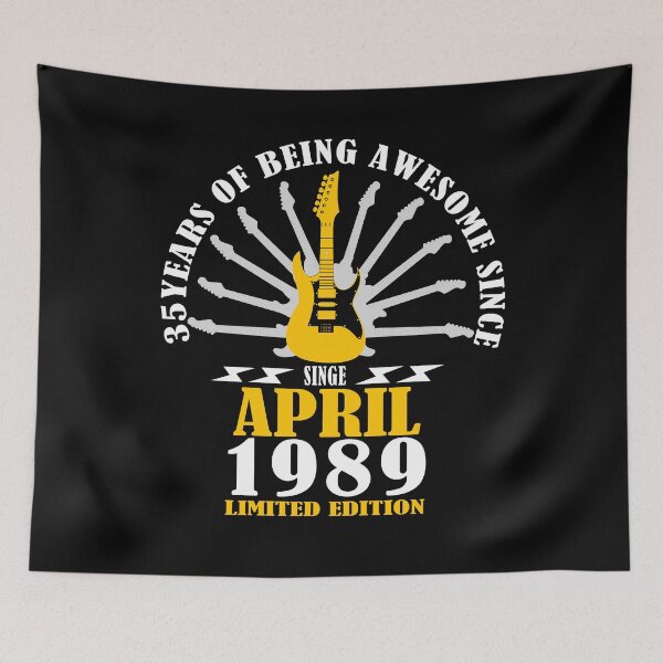 Item preview, 35 Geburtstag Retro Vintage Gitarristen Gitarrenliebhaber april  designed and sold by studiopekepeke.