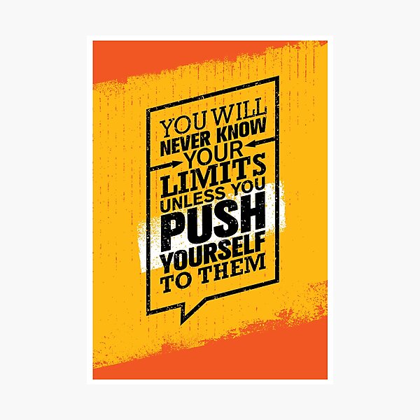 Item preview, Push Your Limits: Typography Design Encouraging Self-Discovery designed and sold by DigitalGraphic1.