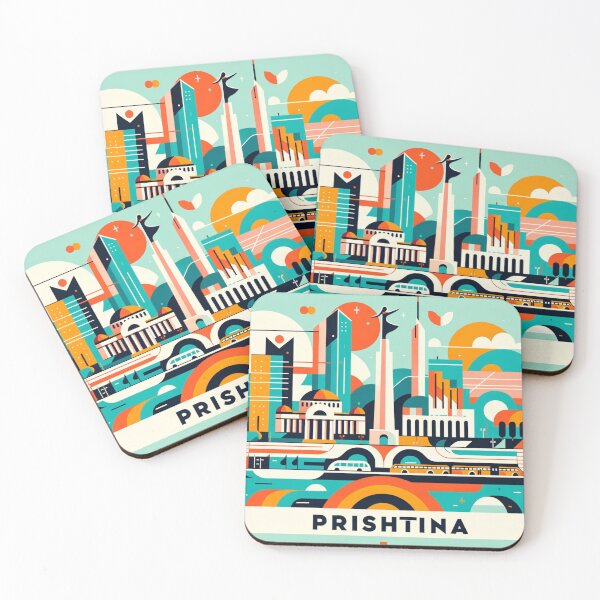 Item preview, Modern Vintage Prishtina Poster designed and sold by Printsincolor.