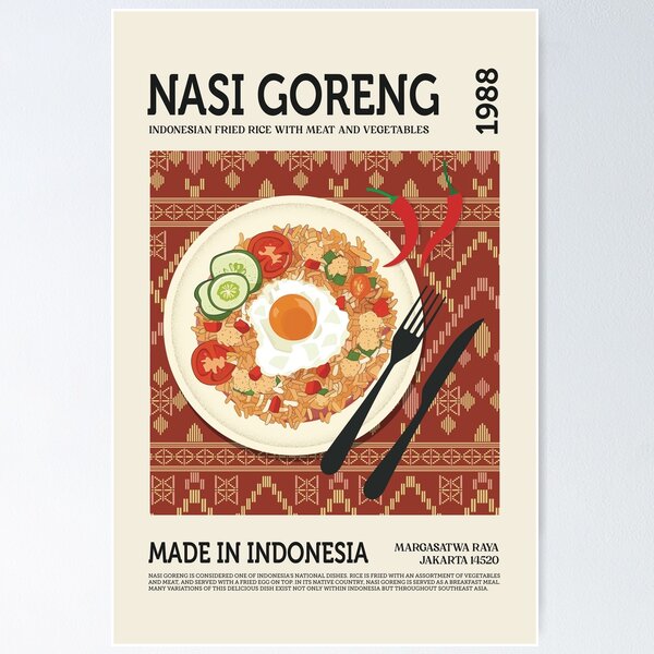 Item preview, Nasi Goreng Wall Art designed and sold by SurfolioPrints.