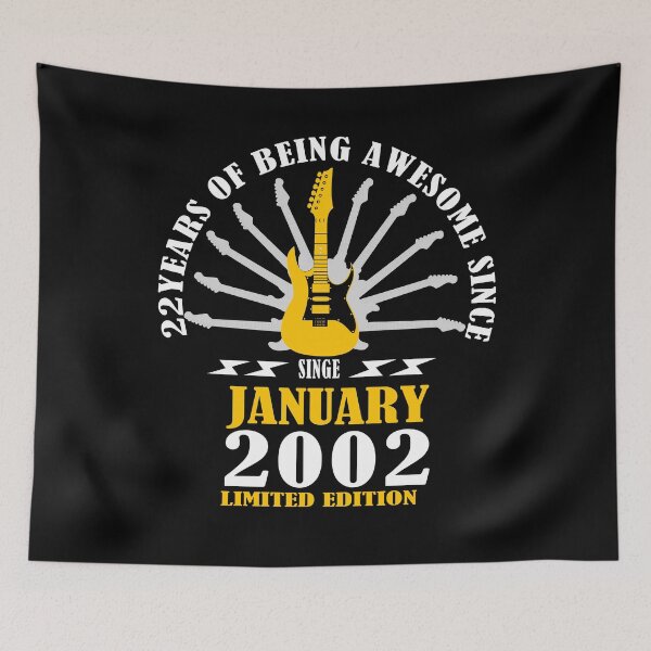 Item preview, 22 Geburtstag Retro Vintage Gitarristen Gitarrenliebhaber JANUARY designed and sold by studiopekepeke.