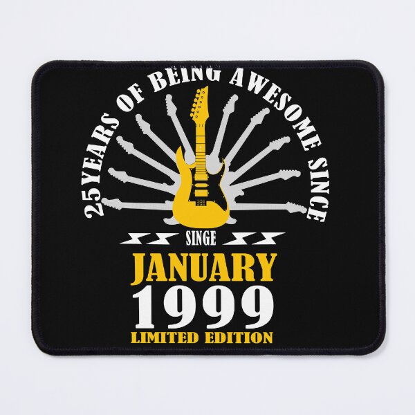 Item preview, 25 Geburtstag Retro Vintage Gitarristen Gitarrenliebhaber JANUARY designed and sold by studiopekepeke.