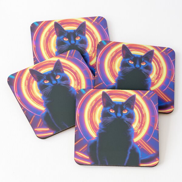 Item preview, Neon cat designed and sold by artbyjn.studio.
