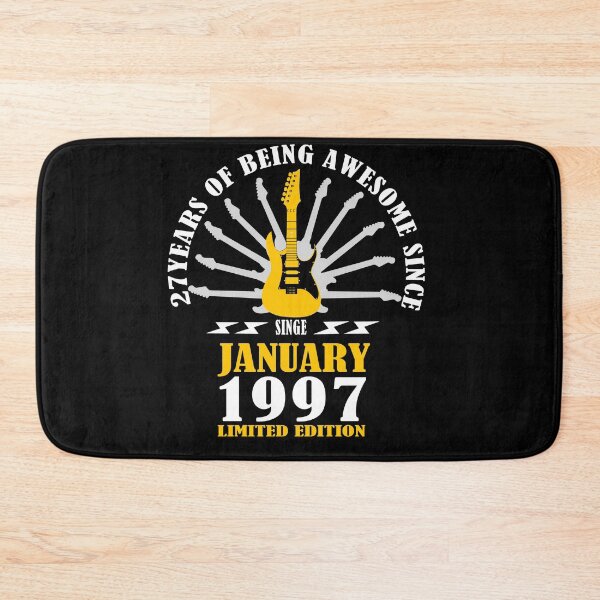 Item preview, 27 Geburtstag Retro Vintage Gitarristen Gitarrenliebhaber JANUARY designed and sold by studiopekepeke.