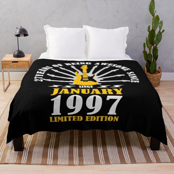 Item preview, 27 Geburtstag Retro Vintage Gitarristen Gitarrenliebhaber JANUARY designed and sold by studiopekepeke.