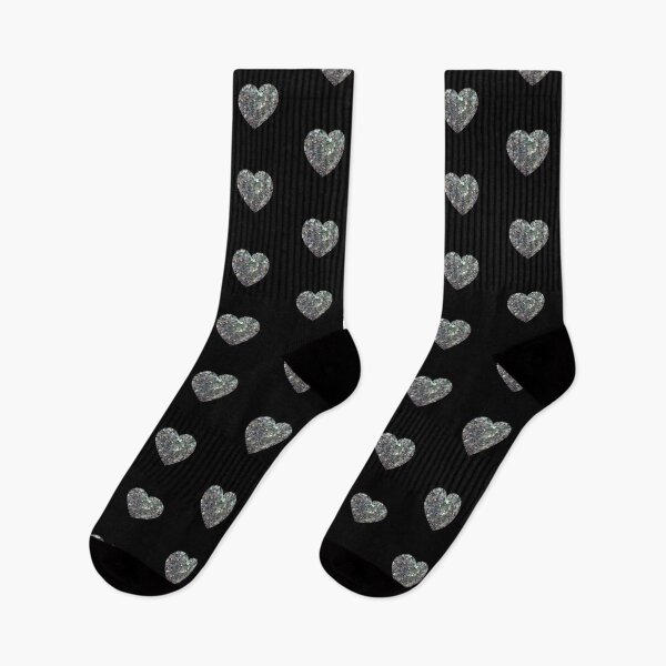 Item preview, Sparkly silver mosaic glitter Heart faux sparkles love Valentines on black (Photo of Glitter - Not Reflective)  designed and sold by PLdesign.