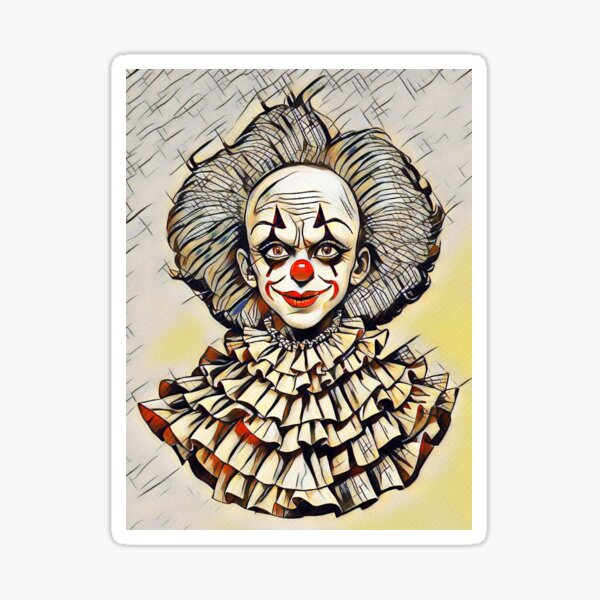 Item preview, Creepy Clown Artwork - Clown Head designed and sold by TGAL2.