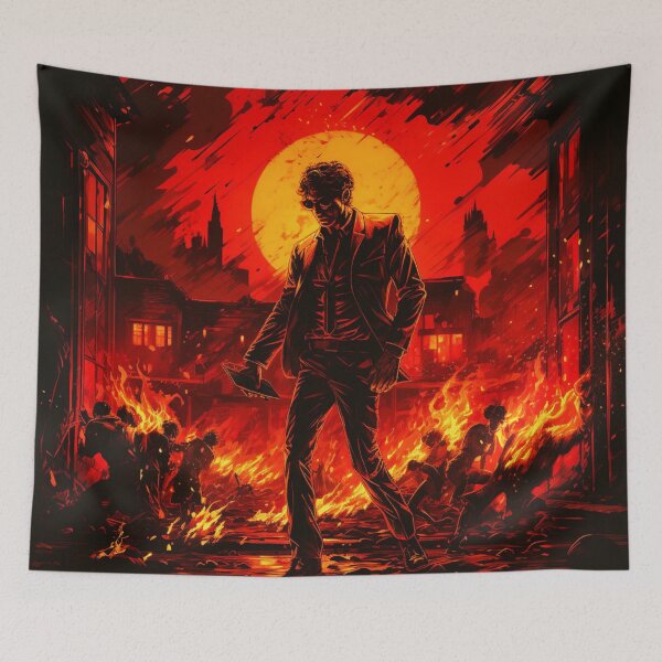 Item preview, Fiery Man Roaming the Intense Wilderness designed and sold by JustArtDesign9.