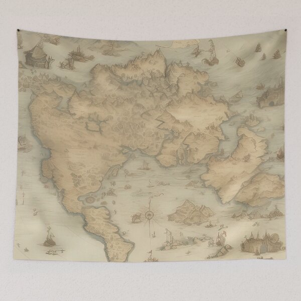 Item preview, Old Vintage World Map designed and sold by ArtsyWishy.