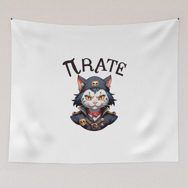 Item preview, Pi day Pirate Cat designed and sold by HandicraftArt.