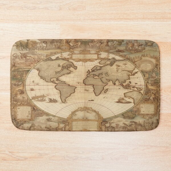 Item preview, Old Vintage Map designed and sold by ArtsyWishy.