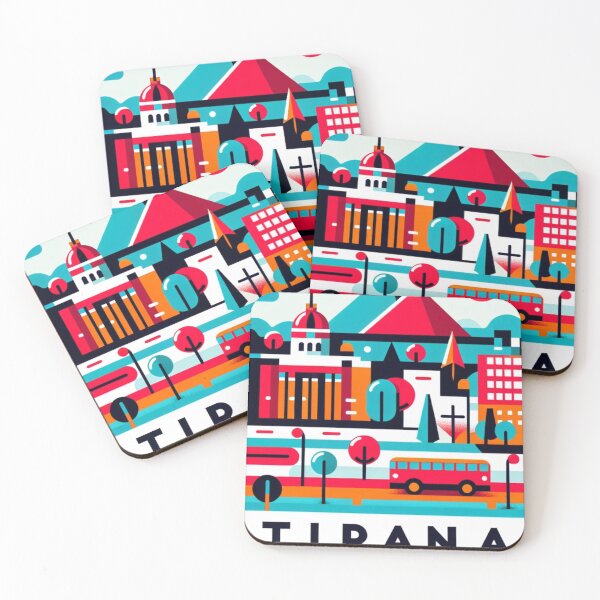 Artikelvorschau, Tirana Moderne Postkarte entworfen und verkauft von Printsincolor.