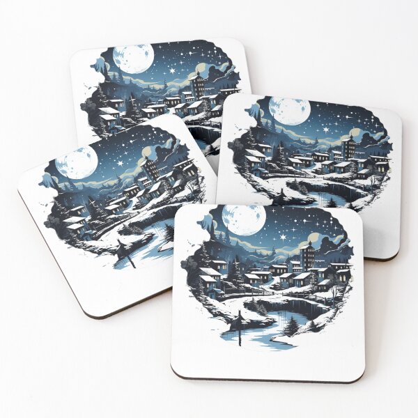 Item preview, Snow-covered cityscape designed and sold by Revived Design.