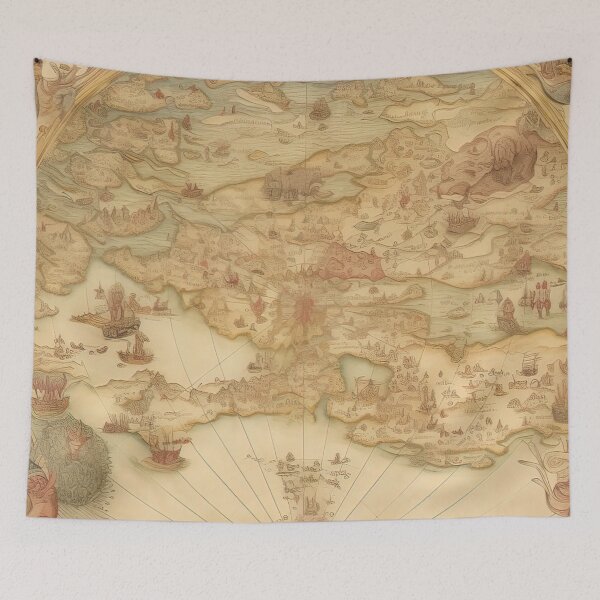 Item preview, Old Vintage Map designed and sold by ArtsyWishy.