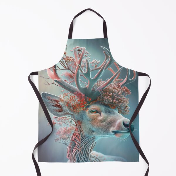 Item preview, Deer in antlers blossoms imaginary. Surreal 3D image, ideal photo print designed and sold by David-CoBo.