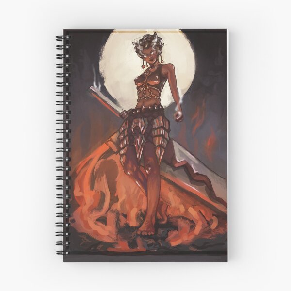 Item preview, Fire demon girl with sword  designed and sold by krissakkou.
