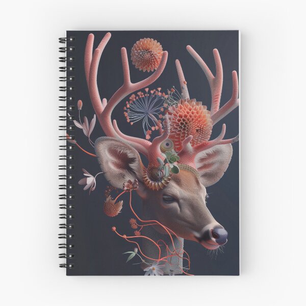 Item preview, Baby Deer with antlers blooms imaginary. Surreal 3D image, ideal photo print designed and sold by David-CoBo.