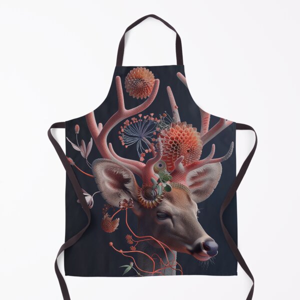 Item preview, Baby Deer with antlers blooms imaginary. Surreal 3D image, ideal photo print designed and sold by David-CoBo.