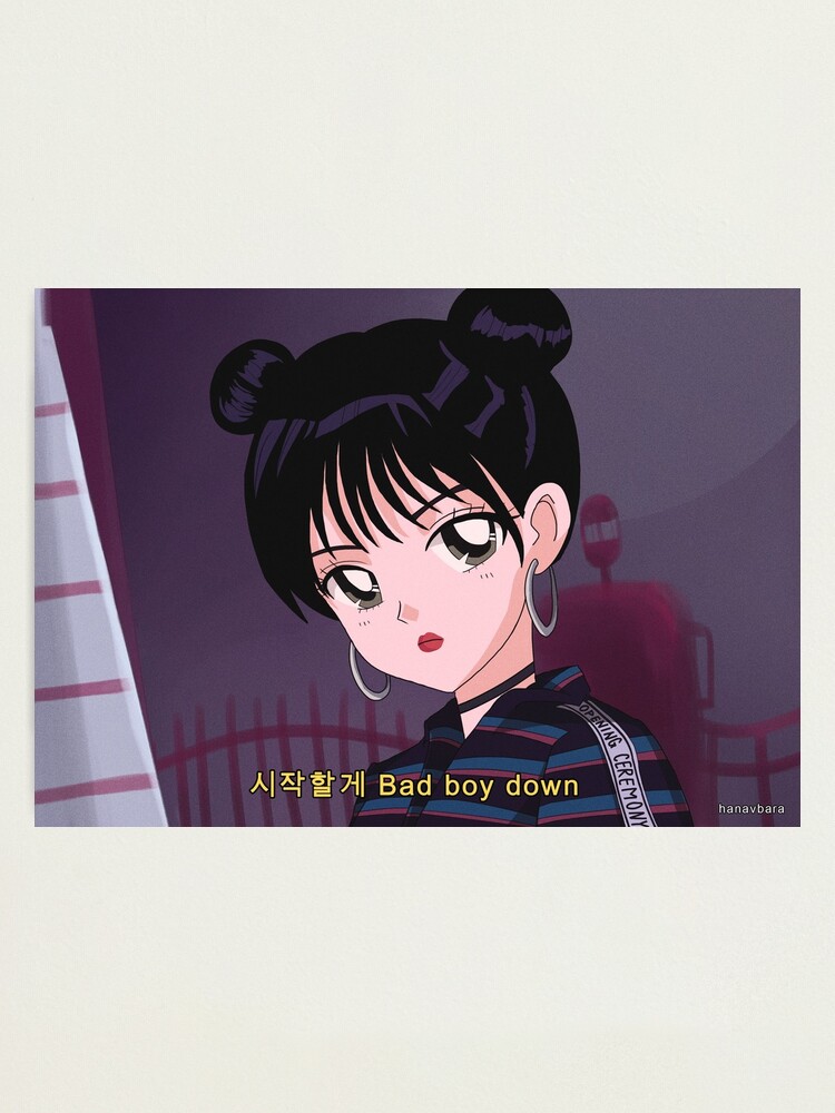 Impression Photo Red Velvet Irene Anime De Bad Boy Des Annees 90 Par Hanavbara Redbubble