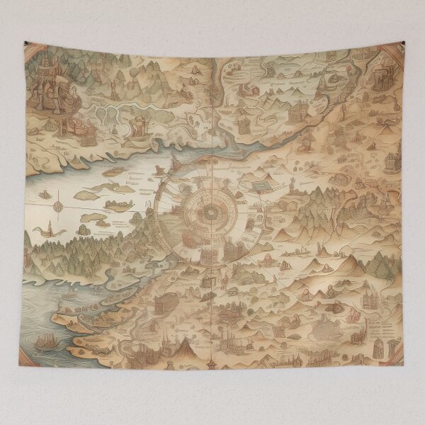 Item preview, Old Vintage Map designed and sold by ArtsyWishy.