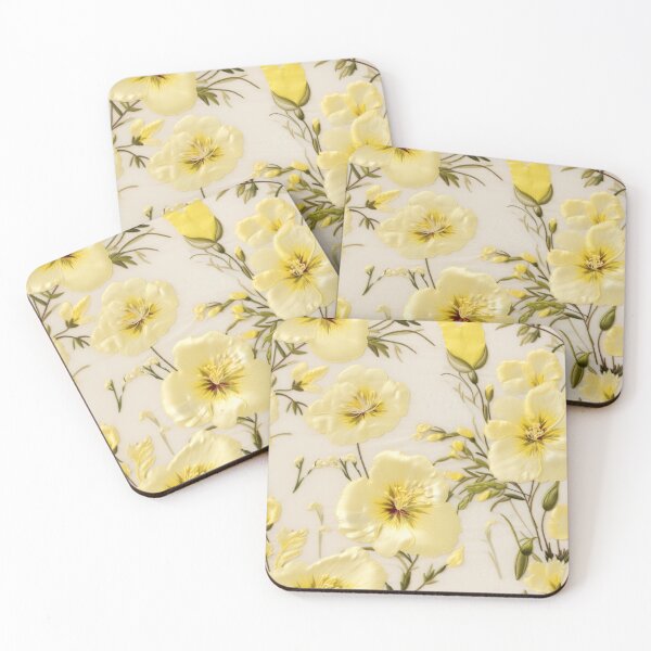 Item preview, Embroidered Evening Primrose Flowers designed and sold by SimoneBalman.