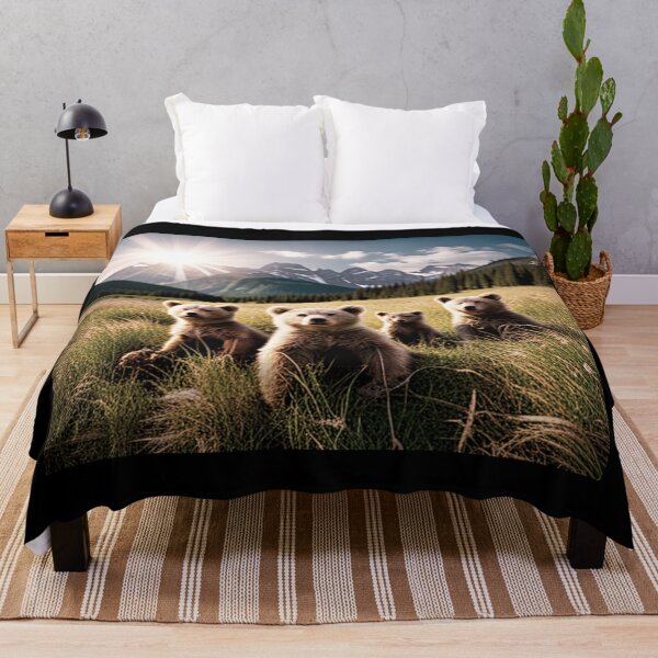 Item preview, Baby Bears in a Meadow designed and sold by artenvironments.