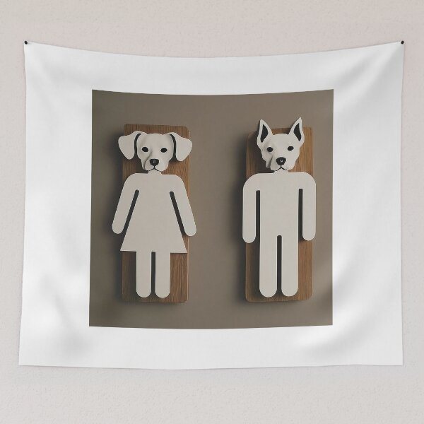 Item preview, Dog Toilet Sign designed and sold by yellowveggiez.