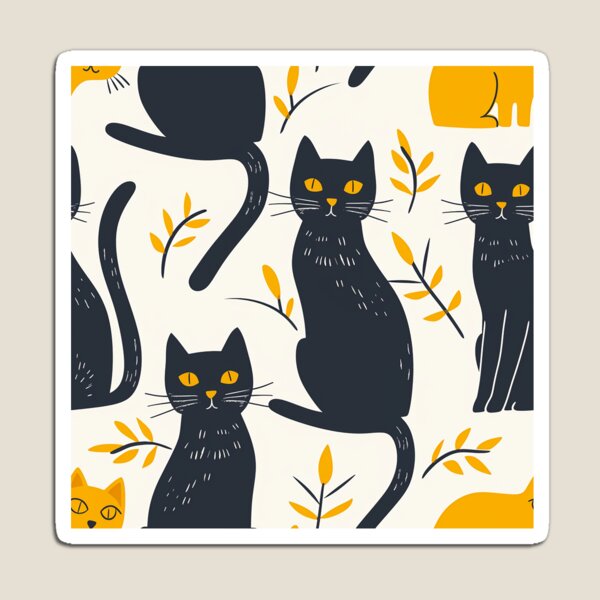 Item preview, Black Cats Pet Pattern  designed and sold by NikkofTime.