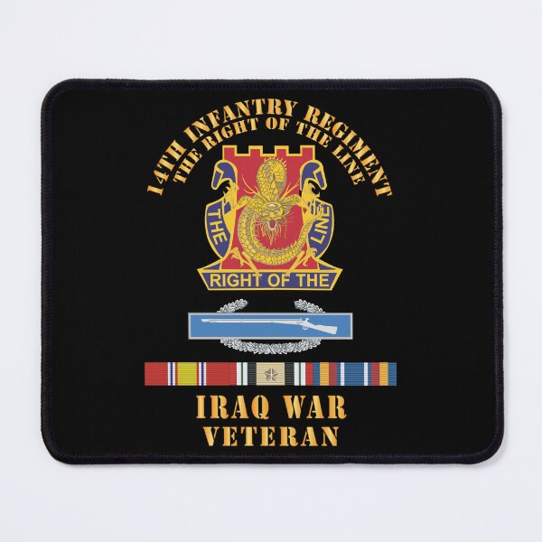 Item preview, Army - DUI - 14th Infantry Regiment The right of the line w CIB -  IRAQ SVC X 300 designed and sold by Military Insignia Products.