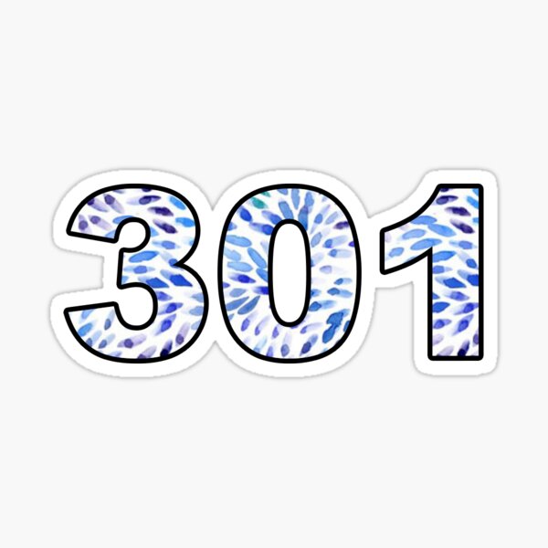 301-area-code-sticker-sticker-by-magfrench-redbubble