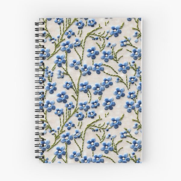Item preview, Embroidered Forget-Me-Not Flowers designed and sold by SimoneBalman.