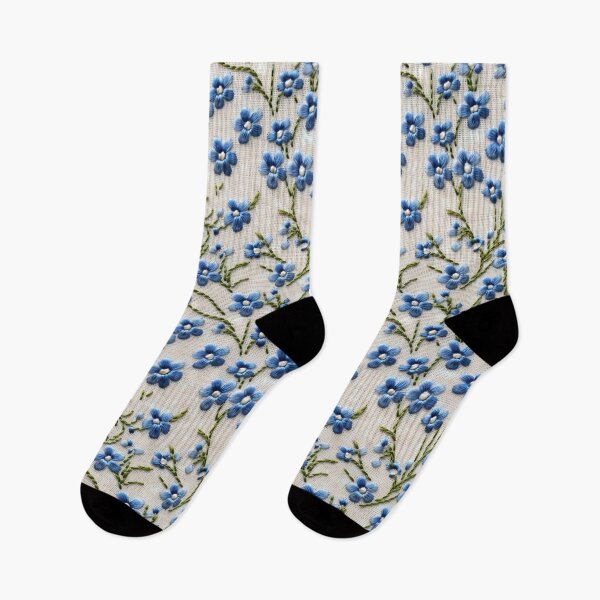 Item preview, Embroidered Forget-Me-Not Flowers designed and sold by SimoneBalman.