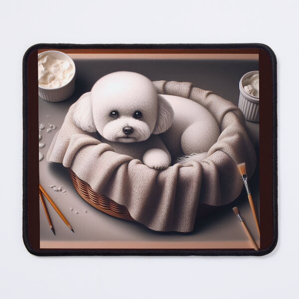 Item preview, Trompe-l'oeil Intricacies with Bichon Frise designed and sold by PawspectCreate.