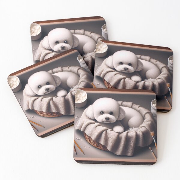 Item preview, Trompe-l'oeil Intricacies with Bichon Frise designed and sold by PawspectCreate.