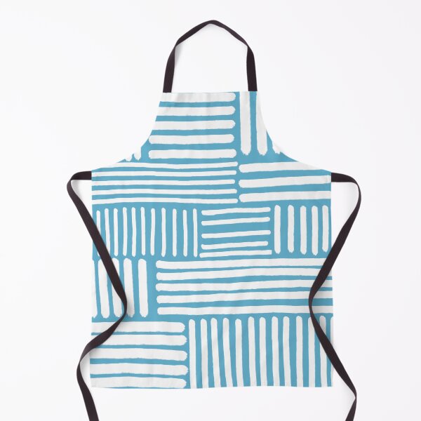 Item preview, Multi Hand Drawn Stripes, White on Blue designed and sold by OneThreeSix.
