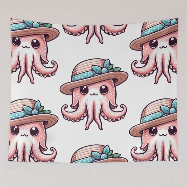 Item preview, Cool Cuttlefish in Hat designed and sold by ArtfulWeave.