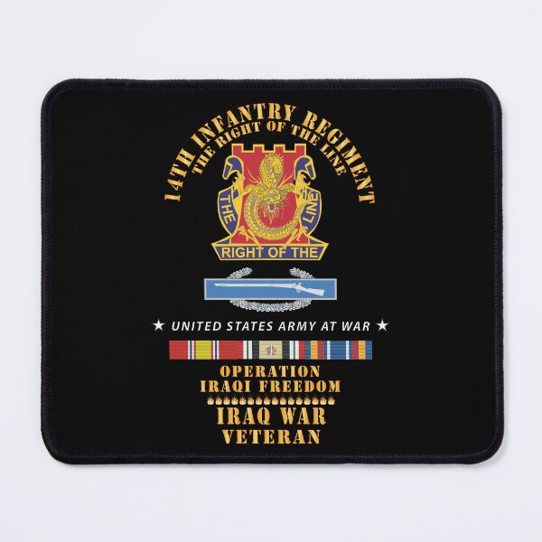 Item preview, Army - DUI - 14th Infantry Regiment The right of the line w CIB - OIF - IRAQ SVC X 300 designed and sold by Military Insignia Products.