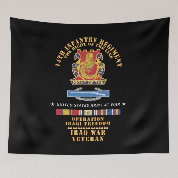 Item preview, Army - DUI - 14th Infantry Regiment The right of the line w CIB -  OIF - IRAQ SVC X 300 designed and sold by Military Insignia Products.