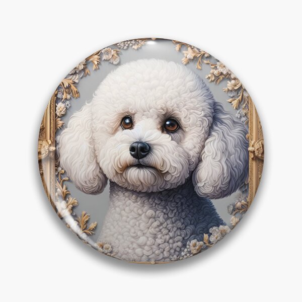Aperçu de l'œuvre Bichon Frise Illustrations with Heart créée et vendue par PawspectCreate.
